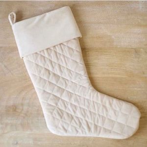 NWT cream velvet quilted Christmas stockings